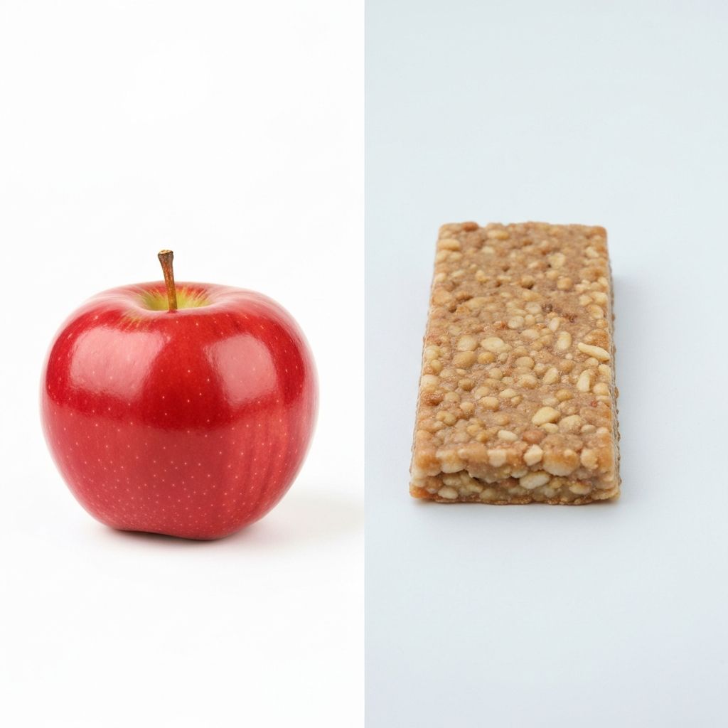 Comparison of whole food versus processed food